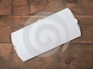 White blank new folded donner kebab paper packaging