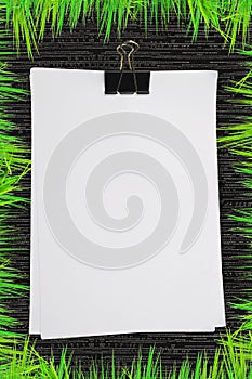 White blank note paper