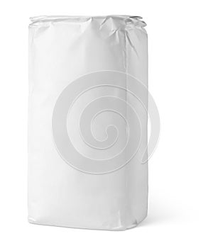 White blank paper bag package of flour