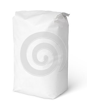 Blanco vacío bolsa paquete de harina 