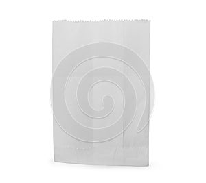 White blank paper bag set isolated on white with clipping path