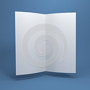 White blank paper brochure