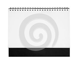 Blank paper desk spiral calendar