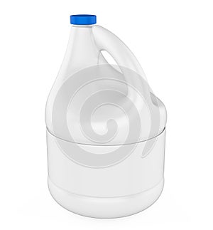 White Blank Plastic Bottle Isolated