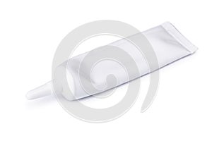 White blank plastic tube