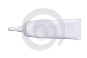 White blank plastic tube
