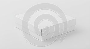 White Blank Rectangular Gift or Product Box Mockup