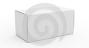 White Blank Rectangular Product Packaging Box Mockup