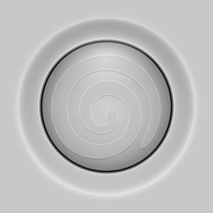 White blank round globose button photo
