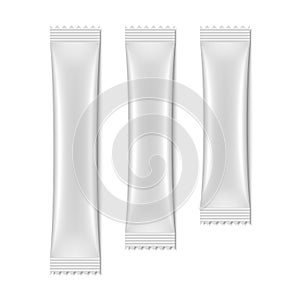 White blank sachet packaging, stick pack