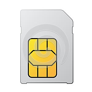 White blank sim card