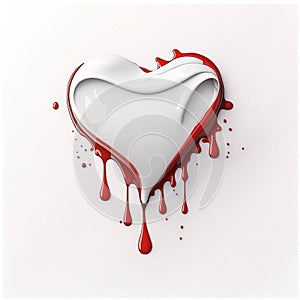 White bleeding heart on white