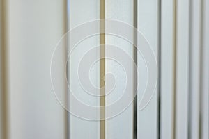 White blinds in an apartment or office