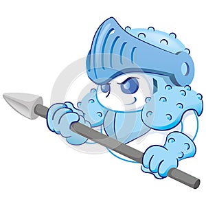 White blood cell mascot responsible for devesa of the body, diseases and other infections