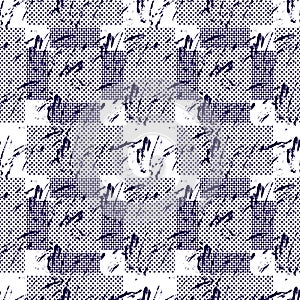 White and blue abstract geometric ornament.