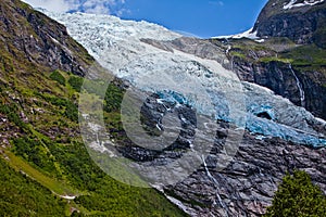 White-blue Iceberg on the mountain in Norway