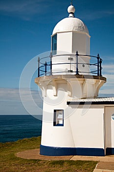 White blue lighthouse