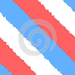 White blue red bright uneven diagonally stripes in street art style