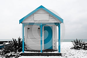 White and blue shed