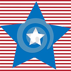 White and blue stars and red stripes colors of usa flag, vector