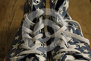 Shoe stars vintage laces photo