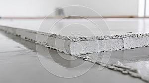 A white board with a grey border