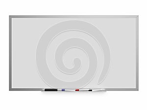 White board on a white background