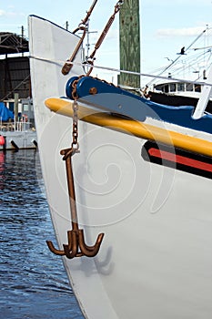 White Boat and Anchor