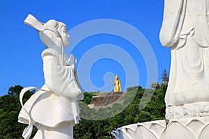White Bodhisattva Guan Yin statue in Hat Yai municipal park, Hat Yai, Songkhla, Thailand
