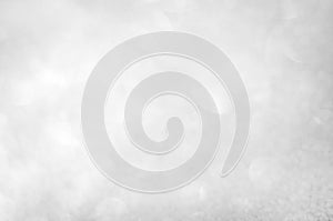 White bokeh blur circle abstract gray or grey background for design