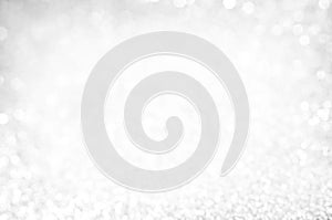 White bokeh blur circle abstract gray or grey background for design