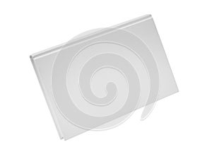 White book cover hard back covered in white cloth
