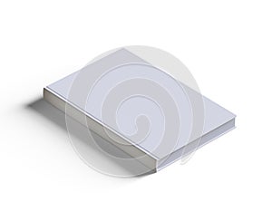 White book Illustration on white background for presntation design or mockup collection