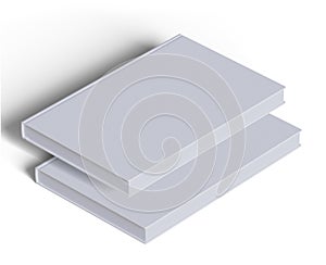 White book Illustration on white background for presntation design or mockup collection