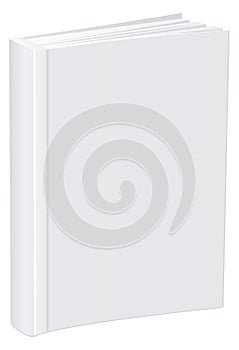 White book mockup. Realistic blank hardcover front