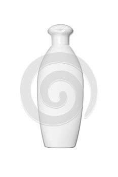 White bottle for cosmetics isolated on white