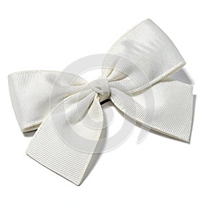 White bow isolated on white background