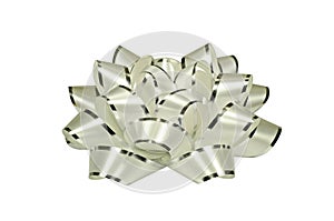 White bow isolated on white background