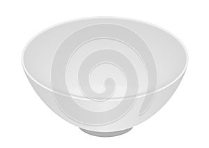 White bowl isolated
