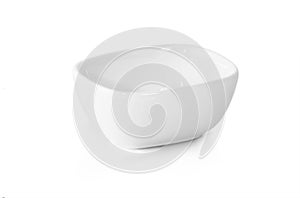 White bowl isolated on white background