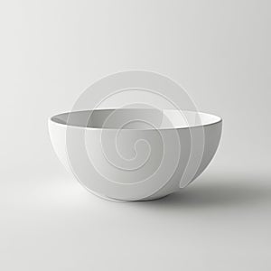 White bowl sits on a white background