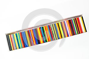 White box with colored plexiglas plates photo