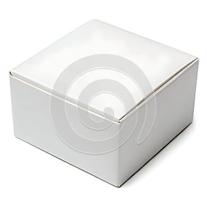 White Box Isolated on White Background