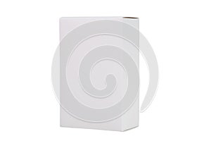 White box with lid for product packaging mock up isolated on white with clipping path.