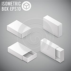 White box mockup Cardboard Package eps 10