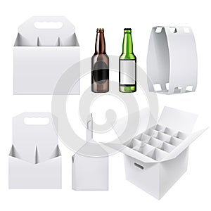 White Box Package Realistic Set