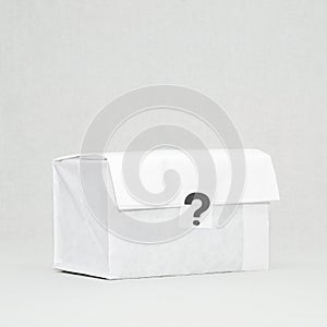 White box with question mark