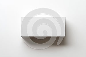 White box on solid background with soft shadow. Neural network AI generated