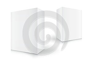 White boxes, Package, 3d box, product design,Vector illustration