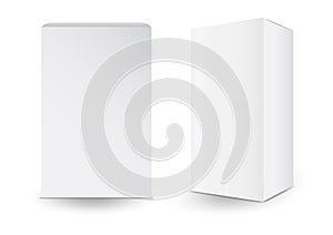 White boxes, Package, 3d box, product design,Vector illustration